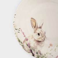 Тарелка обеденная, 27 см, фарфор, белый, декор, серия Bunny, ANNA LAFARG, Китай_00822230085919666592.jpg
