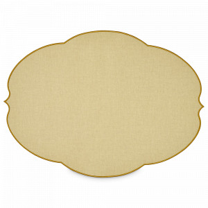 Салфетка подстановочная овальная, 49 х 36 см, полиуретан, желтый, серия Flowers, GUZZINI, Италия, Салфетки подстановочные