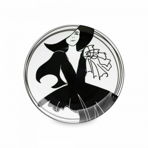 Тарелка десертная, 20 см, фарфор, белый, декор, HOMEFEEL, Россия, Тарелки