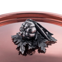 Медный сотейник с толстым дном, диаметр: 26 см, объем: 5,0 л, крышка с посеребренной декорированной ручкой, серия Opus Cupra, RUFFONI, Италия_00803480057140748761.jpg