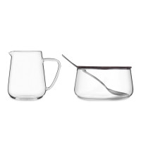 Набор молочник и сахарница с ложкой, боросиликатное стекло, пробка, серия Classic, VIVA Scandinavia, Дания