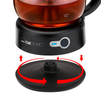 Чайник электрический, 1 л, 19 х 15 х 22,5 см, стекло, пластик, черный, CLATRONIC, Германия_00812400049379248215.jpg