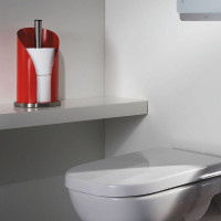 Держатель для бумажных полотенец Breadbins & Containers, 15,5 х 30 см, нержавеющая сталь, красный, WESCO, Германия_00787520071035328394.jpg