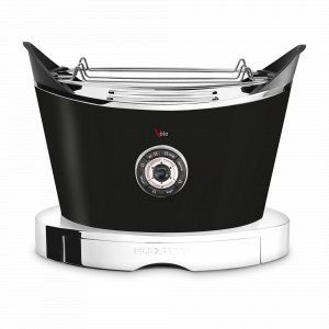 Тостер двухслотовый, нержавеющая сталь, пластик, черный, матовый, серия Volo, BUGATTI, Италия, BUGATTI (Италия)