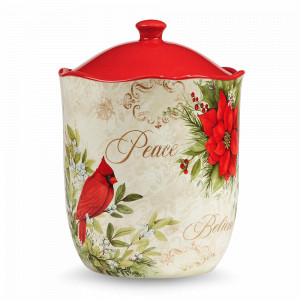 Банка для печенья с крышкой, керамика, декор, серия Красочная зима, Certified International, США, CERTIFIED INTERNATIONAL (США)