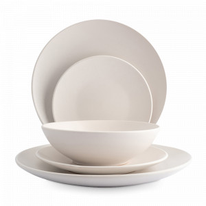 Сервиз обеденный на 6 персон, 18 предметов, керамика, белый в крапинку, серия Scanno, ANNA LAFARG, Китай, Наборы обеденных тарелок