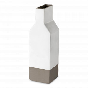 Ваза White/Grey, 30 см, керамика, белый, серый, серия Plano, COSTA NOVA, Португалия, Plano COSTA NOVA