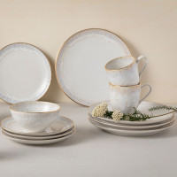 Тарелка закусочная White Gold, 21.5 см, керамика, бежевый, серия Taormina, COSTA NOVA, Португалия_00819310053580419412.jpg