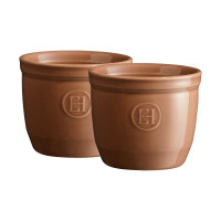 Набор из 2-х керамических рамекинов №8, 8 х 7 см, цвет: мускат, EMILE HENRY, Франция