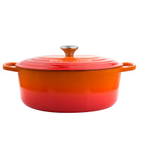 Чугунная эмалированная утятница овальная, 4,1 л, 27 см, оранжевый, LE CREUSET, Франция_00797670060061266188.jpg