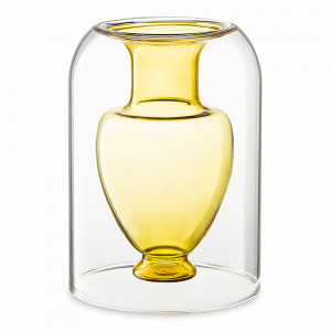 Ваза для цветов, 16 см, стекло, желтый, серия Muse, BERGENSON BJORN, Великобритания, BERGENSON BJORN (Великобритания)