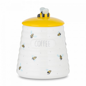 Банка для хранения кофе, 650 мл, керамика, белый, желтый, серия Sweet Bee, PRICE &amp; KENSINGTON, Великобритания, PRICE & KENSINGTON (Великобритания)