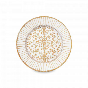 Тарелка закусочная, 19.5 см, фарфор, белый, золотой, серия Golden, Pozzi Milano 1876, Италия, Тарелки десертные