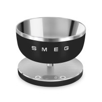Весы кухонные, нержавеющая сталь, черный матовый, SMEG, Италия