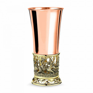 Стопка &quot;Лисья охота&quot;, 65 мл, медь, латунь, серия Охотничий домик, Кольчугинский Мельхиор, Россия, Рюмки для текилы