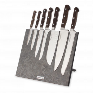 Набор кухонных ножей, 7 штук, на магнитной подставке ComposeEat, серия Classic Smoked Oak, BERGER CUTLERY, Германия, Набор ножей упаковка