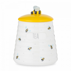 Банка для хранения чая, 650 мл, керамика, белый, желтый, серия Sweet Bee, PRICE &amp; KENSINGTON, Великобритания, PRICE & KENSINGTON (Великобритания)