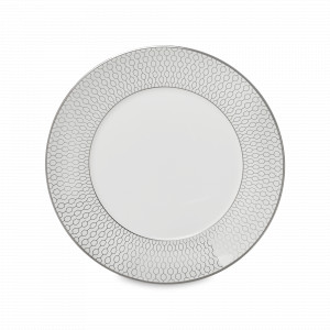 Тарелка закусочная Platinum, 23 см, костяной фарфор, белый, серый, серия Gio, WEDGWOOD, Великобритания, Gio WEDGWOOD