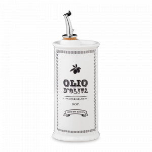 Бутылка для масла, 21 см,  250 мл,  керамика, белый, серия Oliere Vintage, NUOVA CER, Италия, Oliere Vintage NUOVA CER