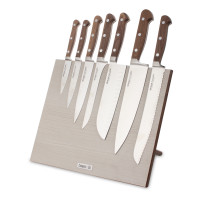 Набор кухонных ножей, 7 штук, на магнитной подставке ComposeEat, серия Classic Walnut, BERGER CUTLERY, Германия