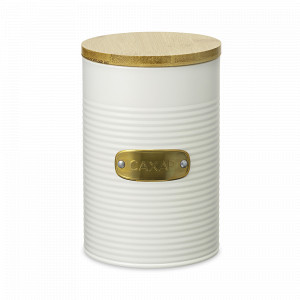 Банка для хранения сахара, 1.3 л, углеродистая сталь, бамбук, кремовый, серия Irmel, SMART SOLUTIONS, Россия, Банки для хранения чая