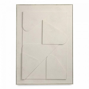 Панно декоративное с эффектом 3D Minimalism Triangle, 70 х 100 см, холст, дерево, белый, серия Art, BERGENSON BJORN, Великобритания, Предметы интерьера