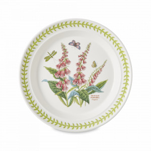 Тарелка обеденная «Наперстянка», 25.5 см, фаянс, белый, декор, серия Botanic Garden, PORTMEIRION, Великобритания, PORTMEIRION (Великобритания)