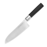 Нож кухонный, поварской Сантоку, 16.5 см, серия Wasabi Black, KAI, Япония