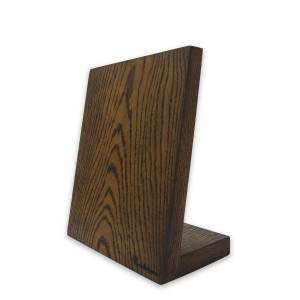 Подставка магнитная для 4-х ножей KS002SSOB, 26 х 20 х 12,5 см, дерево дуб, WOODINHOME, Россия, Подставки под ножи