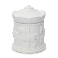 Банка для хранения «Карусель», 11 см, керамика, молочный, рельеф, серия Horse, ANNA LAFARG, Китай, 