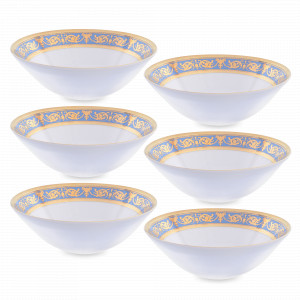Набор из 6-ти салатников Blue Gold, 18 см, фарфор, голубой, золотой, серия Imperial, FALKENPORZELLAN, Германия, Скидка до -30% на фарфор FALKENPORZELLAN