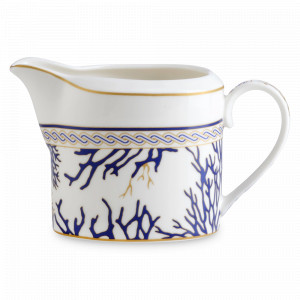 Молочник , 250 мл, фарфор, белый, синий, серия Corallo, Pozzi Milano 1876, Италия, Молочники фарфоровые белые