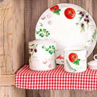 Банка для хранения, 13 см, фарфор, белый, декор, серия Домашняя кухня, EASY LIFE (R2S), Италия_00810150047403986775.jpg
