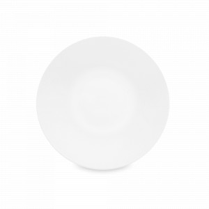 Тарелка закусочная, 21.5 см, костяной фарфор, белый, серия Плиссе, DECOR DE TABLE, Россия, Белые тарелки для сервировки