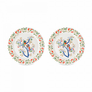 Набор из 2-х десертных тарелок Love Birds, 18 см, фарфор, белый, декор, серия Birds of Paradise, LIBERTY JONES, Россия, LIBERTY JONES (Россия)