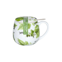 Кружка заварочная «Чайный коллаж», 420 мл, фарфор, нержавеющая сталь, белый, декор, KOENITZ, Германия_00817070063628273535.jpg