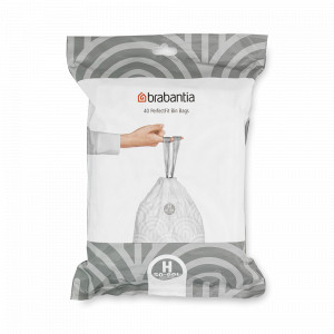 Пакет для мусора H, 40 штук, 50-60 л, полиэтилен, BRABANTIA, Бельгия, Мусорные ведра 60 л. Brabantia