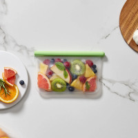 Пакет плоский для хранения продуктов, 0.5 л, силикон, зеленый, серия Reuse & Reduce, LEKUE, Испания_00817020064284403562.jpg