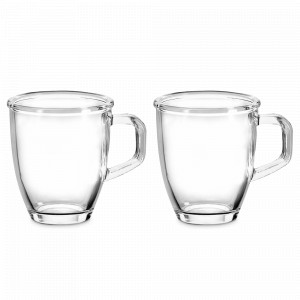 Набор из 2-х кружек, 375 мл, боросиликатное стекло, GLASSLOCK, Корея, Кружки