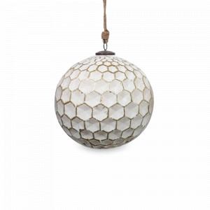 Украшение новогоднее Шар подвес, 15 см, стекло, белый, ROOMERS FURNITURE, Нидерланды, ROOMERS FURNITURE (Нидерланды)