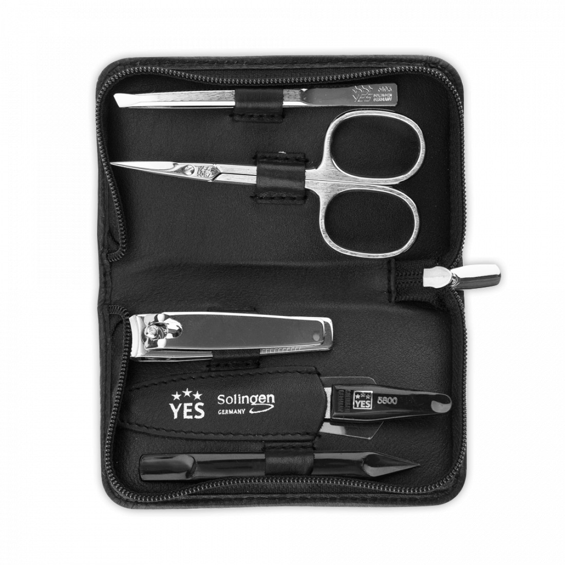 Набор маникюрный в кожаном футляре, 5 предметов, YES, Германия