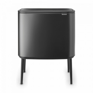 Контейнер для мусора, 36 л, нержавеющая сталь, темно-серый, серия BO TOUCH BIN, BRABANTIA, Бельгия, Мусорные ведра и корзины