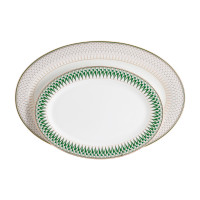 Сервиз обеденный на 12 персон Изумруд, 50 предметов, костяной фарфор, белый, зеленый, серия Emily, ANNA LAFARG, Китай_00812610052677497794.jpg