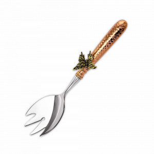 Вилка для салата «Бабочка», 21 см, медь, серия Летний сад, Кольчугинский Мельхиор, Россия, Приборы для салата и сервировки