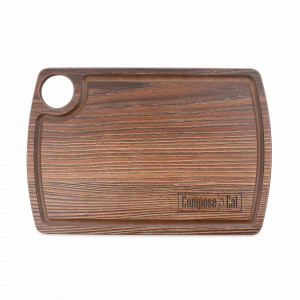 Доска разделочная композитная с желобом, 22х15см, ясень рибейра, серия Fashion, ComposeEat, Россия, Разделочные доски