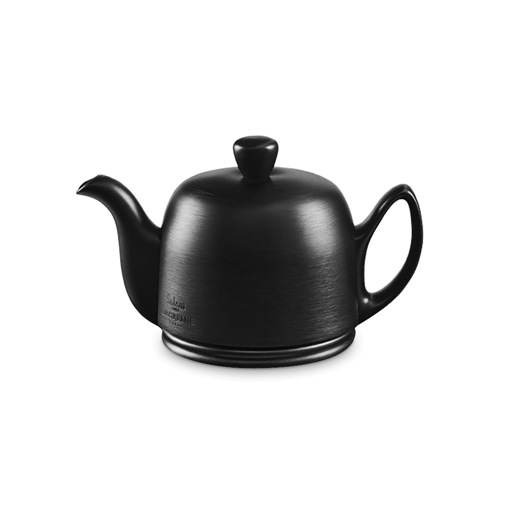 Чайник заварочный, 350 мл, фарфор, нержавеющая сталь, черный, серия Salam, GUY DEGRENNE, Франция