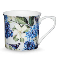 Кружка Blue Bird, 300 мл, фарфор, синий, серия Footed Mugs, KITCHEN CRAFT, Великобритания