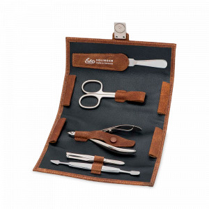 Набор маникюрный в кожаном футляре, 5 предметов, ERBE, Германия, Мужской маникюрный набор