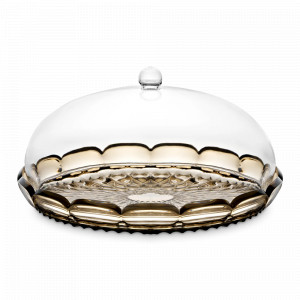 Блюдо сервировочное с крышкой, биопластик, 30 см, коричневый, серия Vanity, GUZZINI, Италия, Vanity GUZZINI