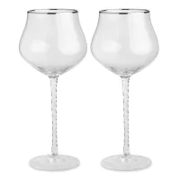 Набор из 2-х бокалов красного вина, 610 мл, стекло с серебристым кантом, серия Rhapsody, ANNA LAFARG, Китай, 